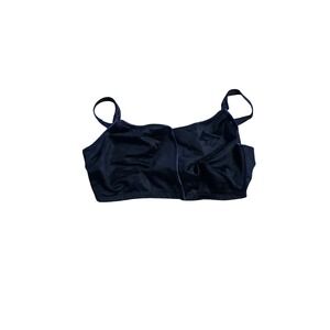 Womens Wireless Unlined Bralette Minimalist Smooth Comfort Bra Dark Navy Black
